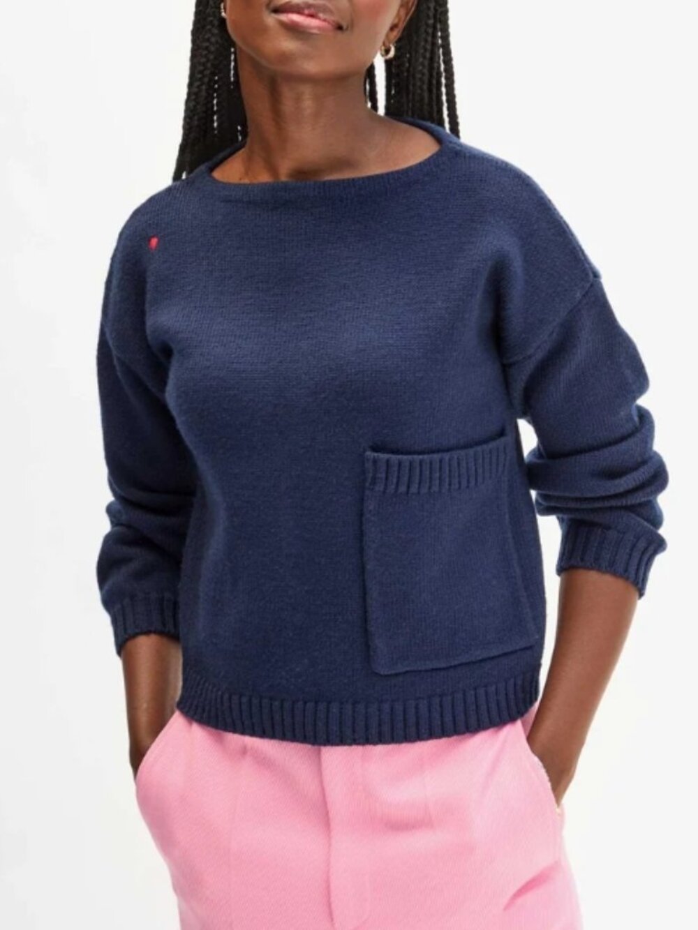 Clare V. Dorothee Sweater in Navy Blue